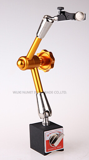 Yellow / Gold Hydraulic Indicator Magnetic Base Stand 80KGF Model YW -9A with Universal Arm